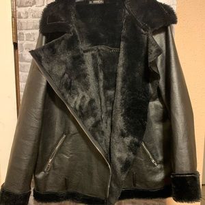 LAST CHANCE! Faux Fur Moto Jacket